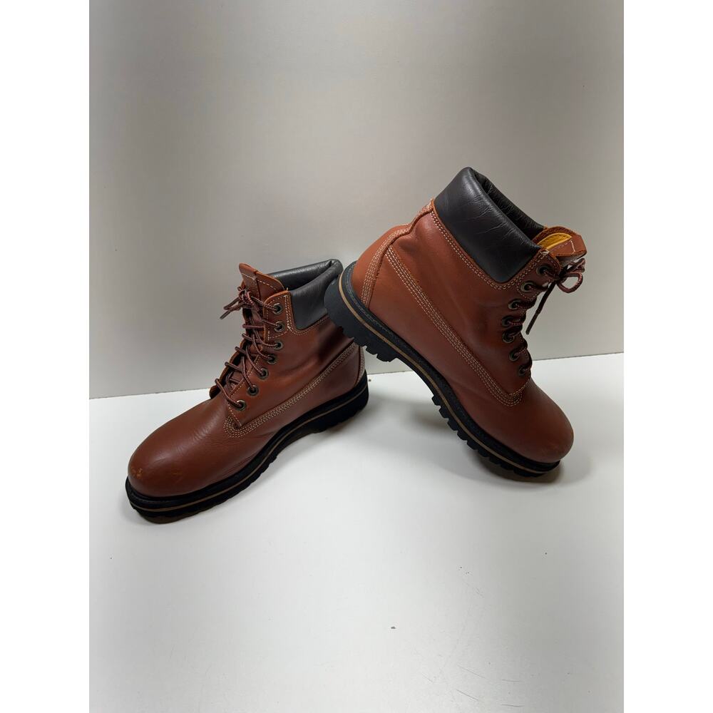 Timberland Men’s Leather Boots Sz 9M Brown Lace Up 13008 Utility Gorpcore